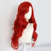 Sentetik peruk dantel peruk gövde şanslı kız yakut gillman cosply peruk 26 inç kırmızı uzun kıvırcık sentetik peruk anime cadılar bayramı 240329