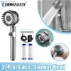 Bathroom Shower Heads 3-mode shower head portable high-pressure spray nozzle water-saving water flow with filter foam shower faucet bathroom accessories Y240319