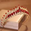 Tiaras iTacazzo Bridal Nekury czerwony kolor romantyczny styl atrakcyjny damski korona ślubna Y240319