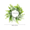 Decorative Flowers 2 Pcs Artificial Garland Christmas Decorations Home Indoor Eucalyptus Leaves Simulation Leaf Wreath Iron Front Welcome