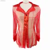 Indumenti da notte da donna Camicia a rete erotica calda Donna Babydoll sexy Lingerie Pigiama a maniche lunghe Top rosso S-3XL Intimo babydoll Sexy ComesC24319