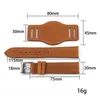 Titta på band Crazy Horse Leather Bund Strap 16mm 18mm 19mm 20mm 21mm 22mm manschettens handledsband Tillbehör