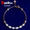 Charme pulseiras bolha carta pérola para mulheres jóias banhado a prata hip hop moda encantos 2023 tendências l240319