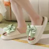 Pantofole simpatica pantofole a prua per donne kawaii bowknot casa scilotazione leggera da donna infragcipli scarponi versanti molla