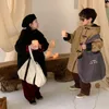 Cappotto invernale caldo neonate ragazzi bottoni più giacca imbottita spessa con cappuccio moda coreana bambini capispalla lunghi vestiti per bambini