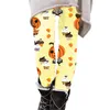 Calças femininas senhoras halloween yoga leggings grosso cintura alta vestido abdominal leopardo impressão suores para mulher