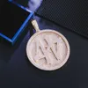 Мужские подвески с круглым вырезом на заказ для ювелирных изделий 14K, золотое ожерелье в стиле хип-хоп