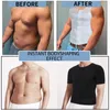 Mężczyźni Koszulka kompresyjna Schower Body Shaper Brzuch Shapewear Abdomen Reducer Reducer Top Gynecomastia Slim Shapers Kamizelka 240313