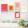 Toilet Stickers Matisses abstract graphic painting prints pink red color block painting wall mural art canvas poster bedroom decor living room 240319