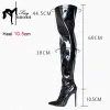 Boots Europe And America Night Club Party Boots For Women Pointed Toe Shoes Side Zip Ladies High Heels Mirror Face Over The Knee Boots