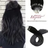 Extensies Ugeat Micro Loop Ring Hair Extensions Menselijk haar 1424 "Pure Kleur Echt Haar Extensions Micro Kralen Haarverlenging 50 g/pak