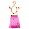 Decorative Flowers Flower Garlands Grass Skirt Costume Decoration Holiday Plastic Playing Hawaiian Suit Wristband Suitable Funny