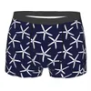 Onderbroek Mannen Boxershorts Slipje Blauw En Wit Zeester Zacht Ondergoed Mannelijke Nieuwigheid S-XXL Onderbroek 24319