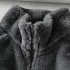 Jaquetas femininas outono inverno moda casaco de lã solto zip up curto cardigan de pelúcia outerwear cor sólida y2k feminino