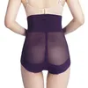 Shapers femininos cintura alta abotoado calças de controle de barriga malha fina respirável pós-parto cintura moldar bulift