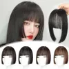 Synthetic Wigs Bangs Synthetic Princess Cut Bangs Wig Natural Forehead Fake Bangs Side Perm Wig Piece Center Split Bangs Wig Womens Wig Piece 240329