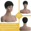 Synthetische pruiken Korte Pixie-cut pruiken voor zwarte vrouwen Pixie-pruiken voor zwarte vrouwen Pixie-cut Korte zwarte golvende gelaagde pruiken Natuurlijke zwarte golvende pruiken 240328 240327