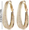 Boucles d'oreilles créoles rondes pour femmes, mode ovale, charme élégant, brillant, bijoux d'oreille de fête, cadeau pour femmes, 2024