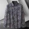 Camisas casuais masculinas original oversized camisa solta blusa roupas de manga longa vintage topos para festa namoro reunião plus size 5xl 6xl 8xl