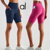 2024Aloyoga Frauen Sommer Neue Keine Unbeholfenheit Thread Capris Hohe Taille Pfirsich Hüfte Tasche Yoga Hosen Sport Fitness Laufen Für Frauen Großhandelspreis Marke Bewegung