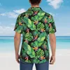 Men's Casual Shirts Jungle Tropical Print Beach Shirt Men Bird Of Paradise Hawaii Short-Sleeve Loose Oversize Blouses Birthday Present