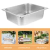 Mugs Stainless Steel Deep Pan Metal Catering Storage Food Commercial Steamer Trays El Steam Table Tray