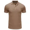디자이너 스프링 단색 폴로 셔츠 여름 새로운 짧은 슬리브 남성 티셔츠 {카테고리}