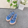 Zapatos de vestir Verano Mujer EVA Muffin Suela Sandalias Moda Romana Tejida Flip Flops Adultos Niñas Cómodo Playa Ligera