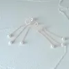 Oorknopjes CANNER S925 Sterling zilveren hanger Klassieke eenvoudige O-vormige zirkonia ketting Kwastje pareldruppel voor feest