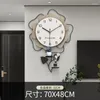 Relojes de pared, reloj para el salón, moderno, sencillo, silencioso, con soporte de almacenamiento, relojes creativos con forma de flor, decoración del hogar