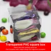 ギフトラップ100pcsパッキングボックス保持カップケーキボックスプラスチックPVCチェストクリスマス