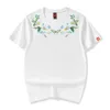 Lyprerazy Summer National Brand Chinese Style Butterfly Brodery Shortsleeved Tshirt 240315