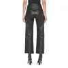 2023 Womens Real Leather Pants Original Zipper Cow Hide for Women