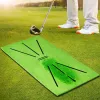 Aids Golf Training Mat Mini Practice Hitting Aid Fixed Ground Rug for Swing Detection Batting Portable Gift Indoor Outdoor with Bag