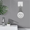 Wall Clocks Bathroom Suction Cup Clock Towel Rack Waterproof Shower Operated Silent For Plastic