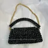 Totes feminino portátil pérola artesanal frisado sacos de noite carteira embreagem bolsas mágicas senhoras casamento nupcial bolsa festa