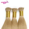 Extensões de cabelo em linha reta i ponta fusão queratina cápsula 40g 50g brasileiro humano remy extensão do cabelo natural peruca humana ombre cabelo loiro