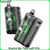 Kamry Bar 7000 Puff 7K Puff Disposable E Cigaretter 1,2 Ohm Mesh Coil 15 ml POD Battery Rechargeble Electronic Cigs Puff 7K 2% Disposable Vape