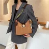 Sacs à bandoulière en cuir pour femmes, fourre-tout Simple gommage, sacs à main d'hiver Lux tendance de styliste avec chaîne de luxe, 2024