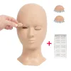 Eyelashes Eyelash Extension Practice Head Silicone Detachable Eyelids Training Mannequin Doll Face For Makeup Eyelashes Grafting Models