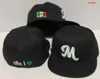 2024 Baseball pour hommes Mexicos Chapeaux ajustés Classic World Series Hip Hop Sport SOX Full Closed LA NY Design Caps Chapeau 1995 Stitch Heart "Série" " Love Hustle Flowers a11