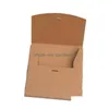 Emballage cadeau Boîte d'emballage d'enveloppe de papier kraft vierge pour t-shirt vêtements emballage express carton livraison livraison maison jardin festif Dhhsg