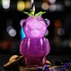 Wine Glasses 320ml Bear Shaped Cocktail Cup Novelty Drinking Juice Glass Transparent Beer Glassware For Homes Bar