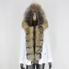 Trenchs de femmes Furyourself 2024 Femmes imperméables Parka Manteau de fourrure véritable Collier naturel Veste d'hiver Vêtements d'extérieur Chaud Streetwear Luxe