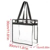 Totes kvinnor axelväskor lady casual shopping väska pvc handväska tjej topphandtag strand transparent stadion sport