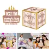 Favor de la fiesta Caja de regalo de dinero con bolsas Rose Golden Surprise Kit de cumpleaños Pegatinas de bricolaje para mujeres Fun Cash cualquiera