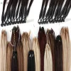 Extensions Snoilite Microlink Extensions de cheveux 8D Extensions de cheveux naturels cheveux humains 50pcs Micro anneau brun Micro lien Extension de boucle de cheveux