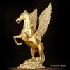 Statua in rame Folk Vecchia Cina FengShui Ottone Anno zodiacale Mosca Cavallo Pegaso Buon auspicio Decorazioni per la casa Statue per la decorazione 240314