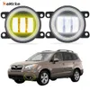 EEMRKE Led DRL Fog Light Assembly 30W/ 40W with Clear Lens for Subaru Forester SJ XC 2.0D-S 2.0X 2.5i 2.0i 2012-2016 LED Angel Eyes Car Daytime Running Light 12V Fog Lamp