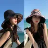 Berets Fashion Women Women Hat Big Brim Fishult-Side-Sivers